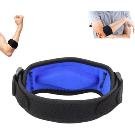 1 pièce - coudière - 17 x 10 x 1,6 cm - Bandage pour épicondylite - Conception ergonomique - Offre un soutien au coude en cas d'épicondylite - Soulage la douleur liée à l'épicondylite médiale (1/5)