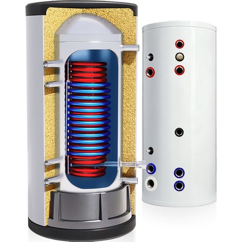 Warmwasserspeicher 150 L – Edelstahl – 2 Wärmetauscher (0,6 + 1,6 m²) – Boiler (1/3)