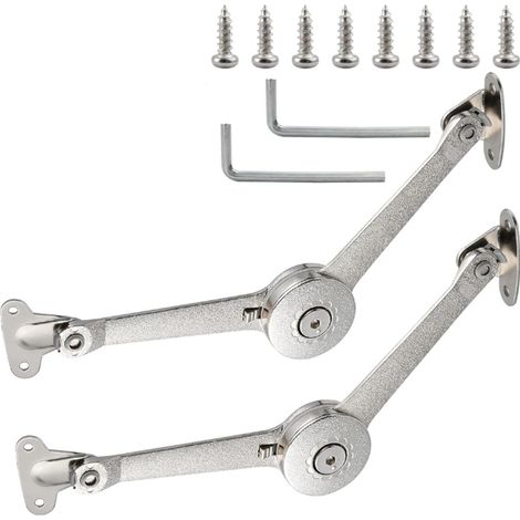 2 charnières meuble alliage zinc nickelé amorties support 10kg vis clé allen placard cuisine (1/5)