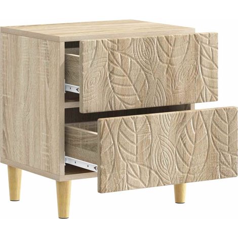 vidaXL Bedside Table Sonoma Oak 43 x 34.5 x 48 cm Engineered Wood (1/4)