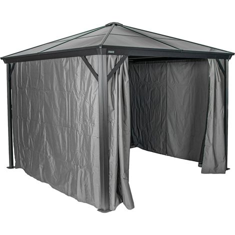 Sojag Vorhang-Set passend zu Verona 10x14, dunkelgrau, Polyester (1/6)