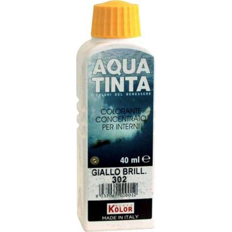 COLORANTE ACQUA AQUATINTA - 302 GIALLO BRILLANTE ML 40 - 10 pezzi