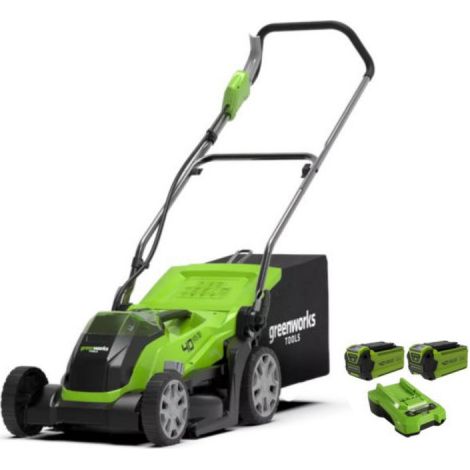 Cortacésped de empuje 35cm 40V GREENWORKS - 2 Baterías 2,0Ah - Cargador - G40LM35K2X