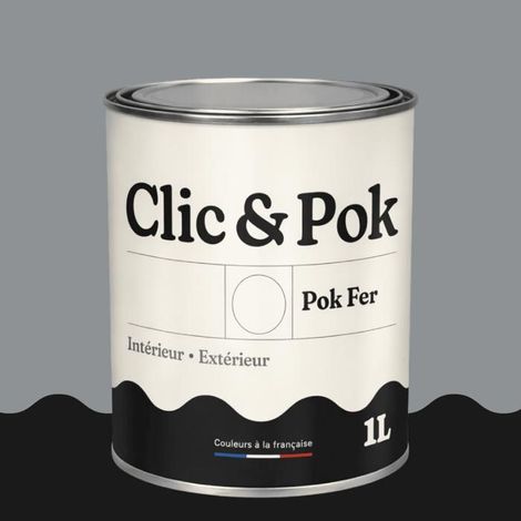 Peinture Fer Antirouille – Métal Extérieur Intérieur, Satinée, Protection Rouille - 1L - RAL 7045 - Telegris 1