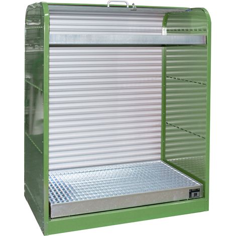 Bauer Gefahrstoff-Rollladenschrank RSG-3, lackiert, Resedagrün