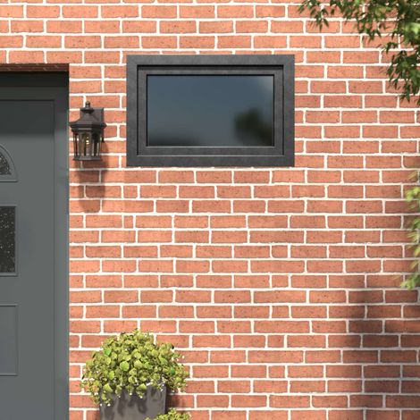 vidaXL Fenêtre de sous-sol RISOR 90 x 50 cm PVC et verre Anthracite