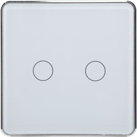 Drahtloser Smart-Touch-Schalter Typ 86 für ZigBee 2,4 GHz mit Sprachsteuerung, 100–250 V AC, 2-Wege (1/5)