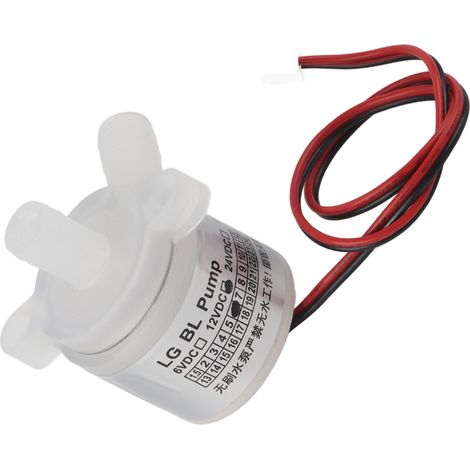 1 Pompe à eau miniature sans balai 12V DC 6W blanche qualité alimentaire pour instruments médicaux (1/5)