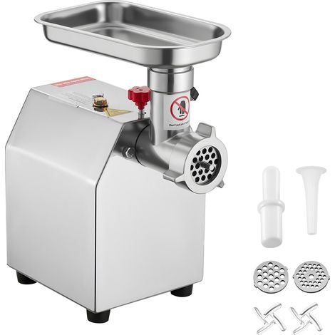 Mophorn Picadora de Carne Eléctrica de Encimera con Cuchilla, Capacidad de 2 kg/min, Placa de Molienda, para Preparar Salchichas, Fabricada en Acero Inoxidable, Ideal para Cocina y Restaurantes