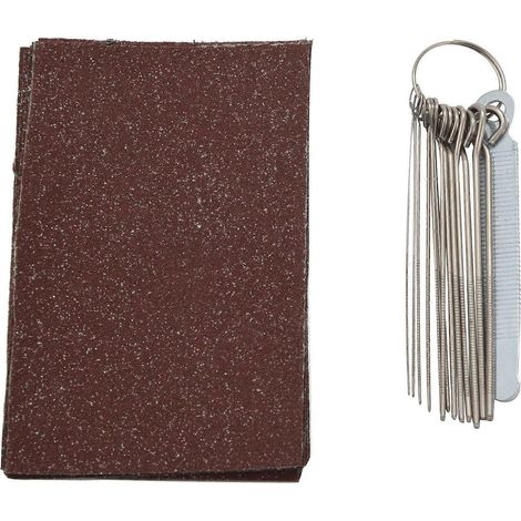 Guitar Bridge Saddle Nut Files Set - 13 Size Needle Files Silver-- (1/5)