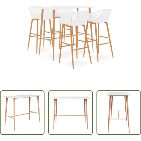 Bartheke - 5-tlg. Bar-Set Weiß (1/5)