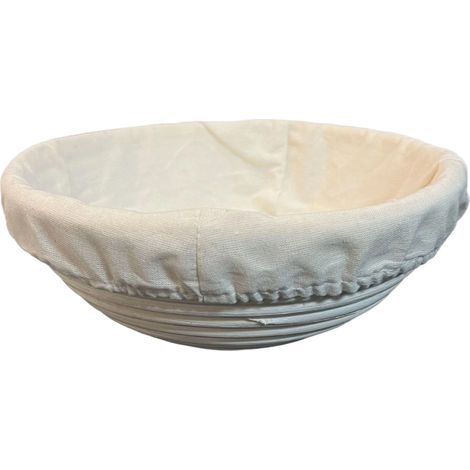 Panier rond en rotin - panier de rangement - livré avec une housse en tissu