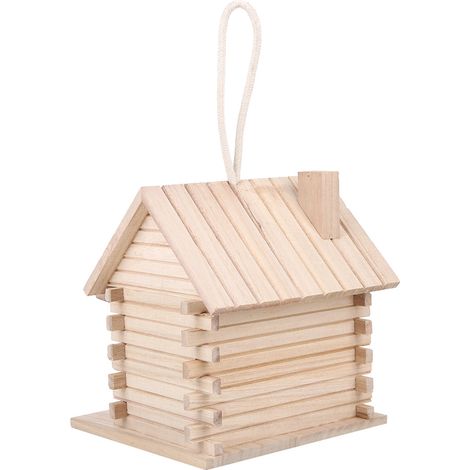 Nichoir suspendu en bois, maisonnette pour oiseaux, accessoires pour perroquets, artisanat (1/5)