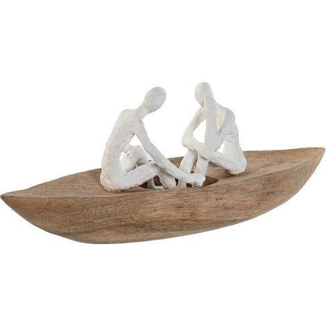 Figura Resina Mango 42X14X16 Barca Blanco (1/3)