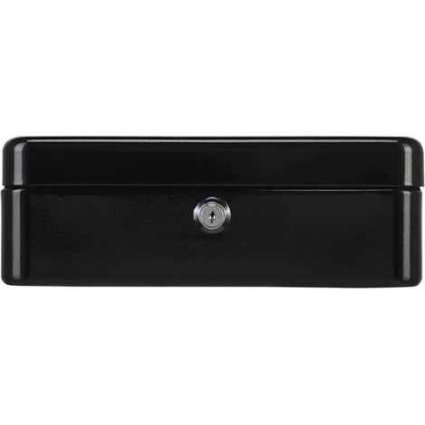 Caja fuerte con llaves y monedero - Negra, seguridad para el efectivo (1/5)