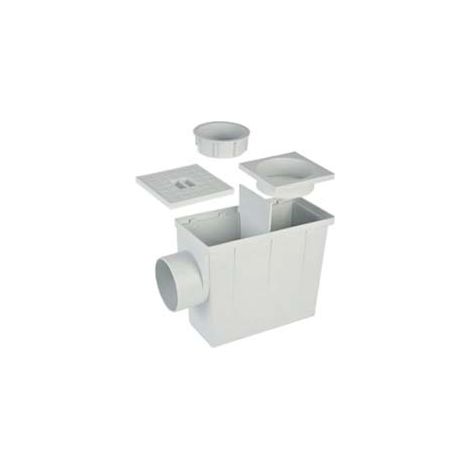 POZZETTO PLUVIALE CON RACCORDI TONDI- - raccordi tondi ø cm.8 e cm.10 - uscita ø cm.10 - 2 pezzi