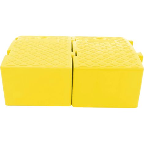 Rampe de seuil, plastique haute résistance, capacité de charge de 400-500 kg, JAUNE (1/2)