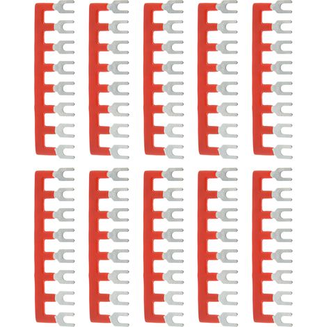 Packung mit 10 400V 25A Kupfer-PVC-Gabelklemmenblöcken für Haushaltsgeräte und Baustellen TB 2508 (1/5)