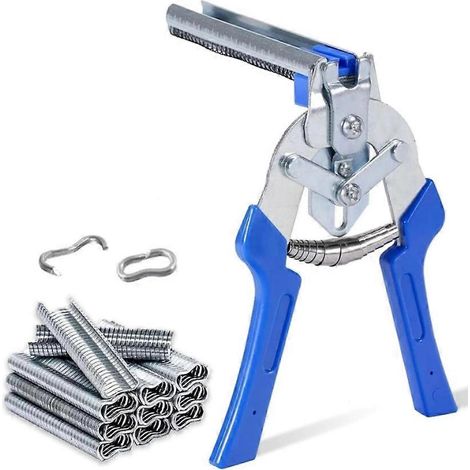 Pince Nicebelie, pince à anneaux pour ongles type M avec 600 clips M, pince à anneaux bleue-AquaForge (1/3)