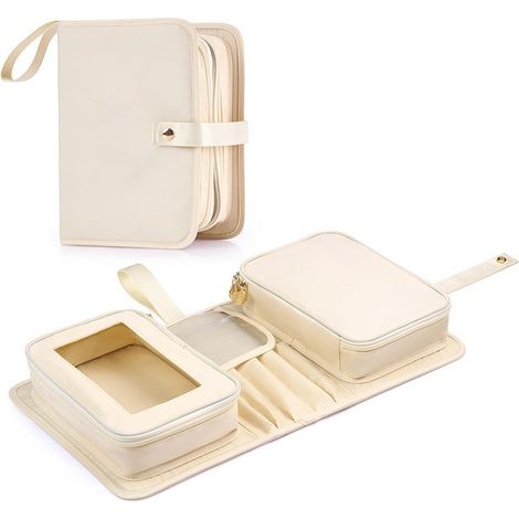 Trousse de maquillage voyage pour femme, compacte et portable grande capacité (1/5)