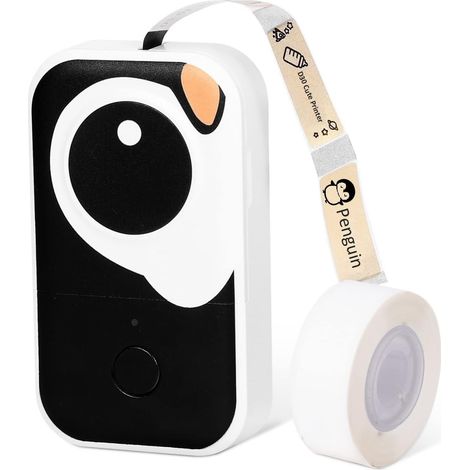 Étiqueteuse D30 avec ruban - Mini étiqueteuse Bluetooth D30, mini tablette pour téléphone, petite imprimante d'étiquettes (noire)