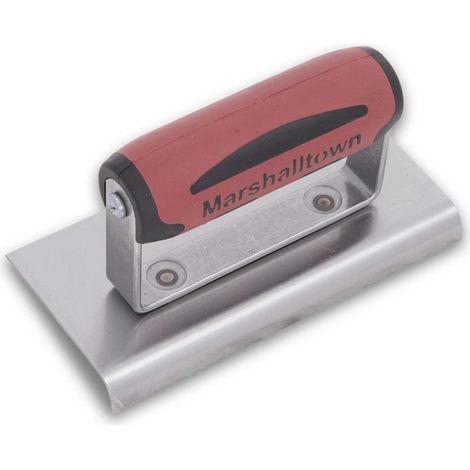 Spatola Marshalltown, Frattazzo per Bordi, estremità diritta, manico Durasoft, R 10mm, L 13mm, acciaio al carbonio, dimensioni: 152x76 mm