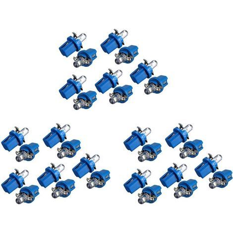 Compatible avec 30 ampoules LED, support de bande lumineuse B8-5D T5 pour tableau de bord, éclairage de voiture bleu de remplacement (1/4)