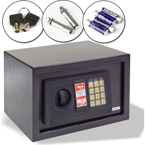 Möbeltresor Wandtresor Tresor Safe Wandsafe Geldschrank Digital 12L 31x20x20cm (1/5)