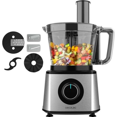 Robot culinaire Paprika 1300, 2000W de puissance, en acier inoxydable, bol de 3,5 L, 2 vitesses, 3 disques de coupe, 1 lame pour hacher et 1 pour pétrir (1/5)