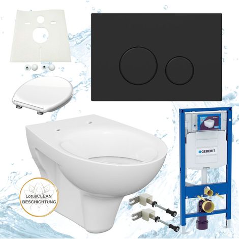 Geberit Vorwandelement Sigma Design WC Drückerplatte schwarz Komplettset (1/5)