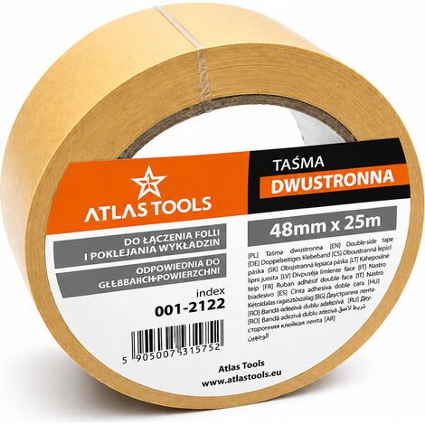 Atlas Tools doppelseitiges Klebeband zum Verbinden von Folien 48 mm/25 m (1/5)
