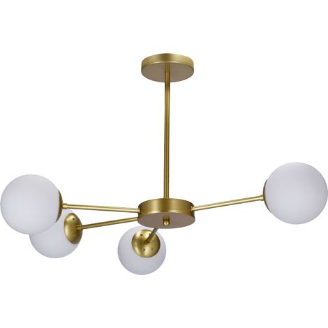 Lustre Candellux Mati laiton/blanc métal-verre 4xG9 (1/5)