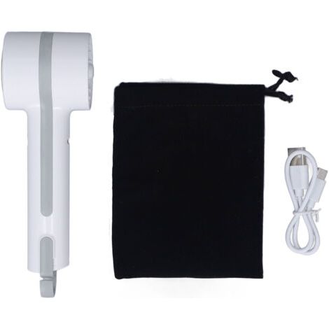 Wiederaufladbarer, tragbarer USB-Ventilator mit Kältekompressionsfunktion, ideal für Camping, Reisen, Outdoor-Aktivitäten und Büro, weiß (1/4)