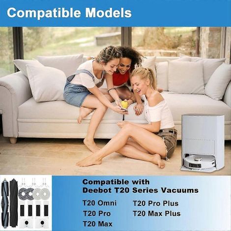 Kit di ricambi per l'aspirapolvere Ecovacs Deebot T20 Omni: spazzola laterale principale, filtro HEPA, panno per la pulizia, ecc. (1/5)