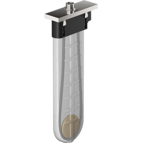 Set de finition sBox square pour support de douchette sur bord de baignoire chromé