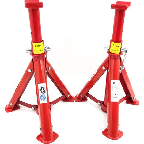 Jeu de Chandelles Acier Pliables 2000 kg Ht. 275 à 365 mm - Normes TUV - GS - 843020 - Beast (1/5)