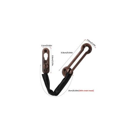 Cadena antirrobo de acero inoxidable para puertas, cadena de cuero sintético, cerradura de seguridad para puertas correderas con cadena, para interiores de hoteles y hogares - Crezuo