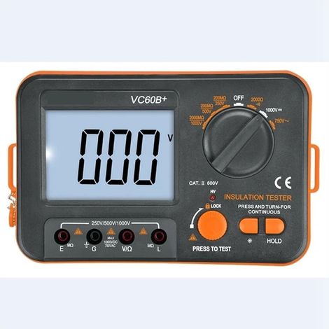Testeur De Résistance D'isolement Numérique VC60B+ VICI MegOhm Meter Alarme D'entrée Anti-haute Tension Et De Court-circuit (1/5)