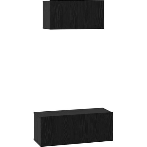 Maison Exclusive - Ensemble meuble TV 2 pcs Chêne noir Bois d'ingénierie