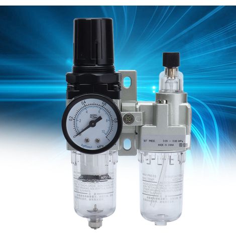 Filtre de vidange séparateur huile-eau, unité double compresseur d'air, processeur de source d'air G1/2 (1/5)