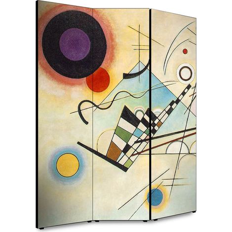 Lupia - Separe' per interni, Divisorio 135,6 x H 176 x P 3,1 cm COMPOSITION 8 paravento 3 Ante in legno con Tele stampate fronte retro Soggetto unico (1/4)