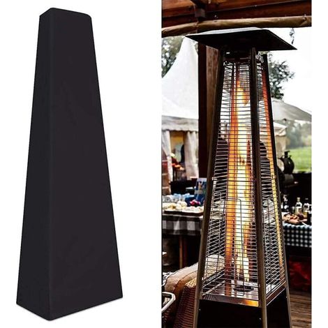 Housse Chauffage – Imperméable, Anti-poussière – pour Chauffage Terrasse Pyramide – Noir