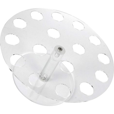 16-Hole Clear Acrylic Ice Cream Cone Holder, Hand-Operated Popcorn Roll Cone Display Stand with Compact Base for Parties and Use (1/5)