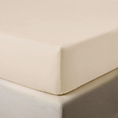 Drap Housse 140 x 190 cm Avoine - Linge de lit Coton Confort