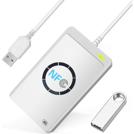 Lecteur de Cartes à Puce ACR122U NFC RFID Lecteur Carte Lecteur/Graveur Intelligente Contactless M1/UID Reader Writer ISO14443 A/B Mifare Felica Tags (1/5)