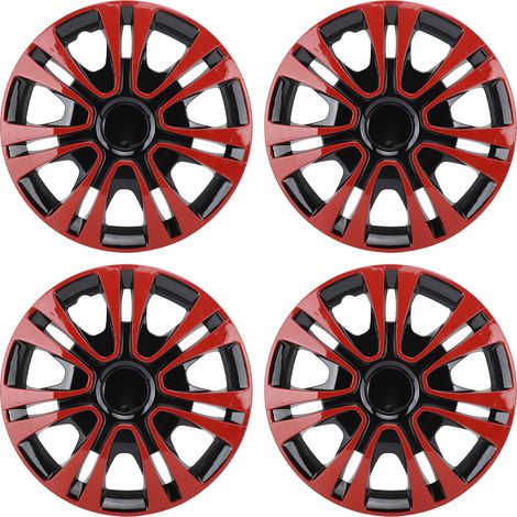 4 pièces couvre-jante de roues 13 pouces noir rouge élégant Durable enjoliveur de protection enjoliveurs de roue pour la plupart des voitures camions fourgonnettes. (1/4)