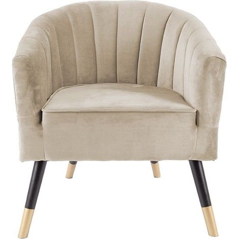 Fauteuil de salon en velours design élégant ROYAL (1/5)