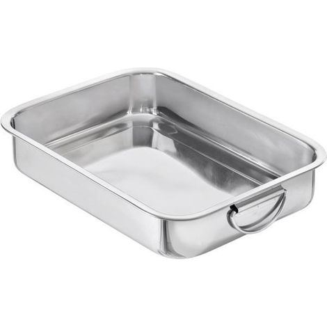 Plaque de grill en acier inoxydable - 36 x 27 x 10 cm - pour (1/2)