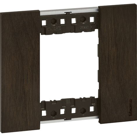 Placa Bticino Living Now 2 módulos color madera nogal KA4802LG (1/5)