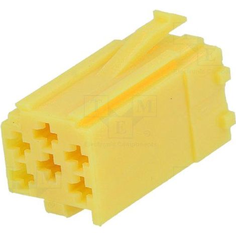 Fiche nue male mini ISO 6PIN jaune